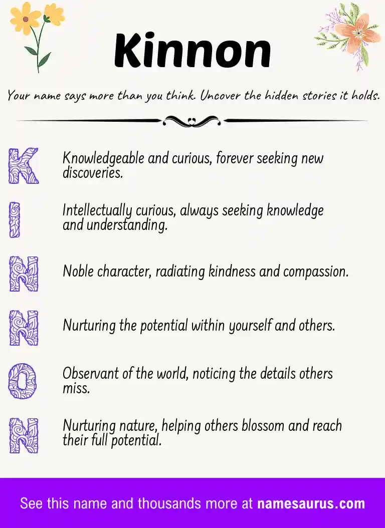 Acrostic poem about Kinnon.