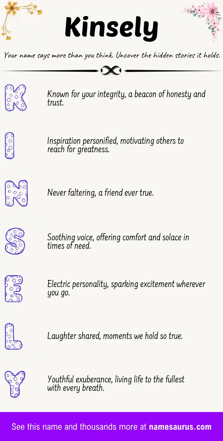 Acrostic poem about Kinsely.