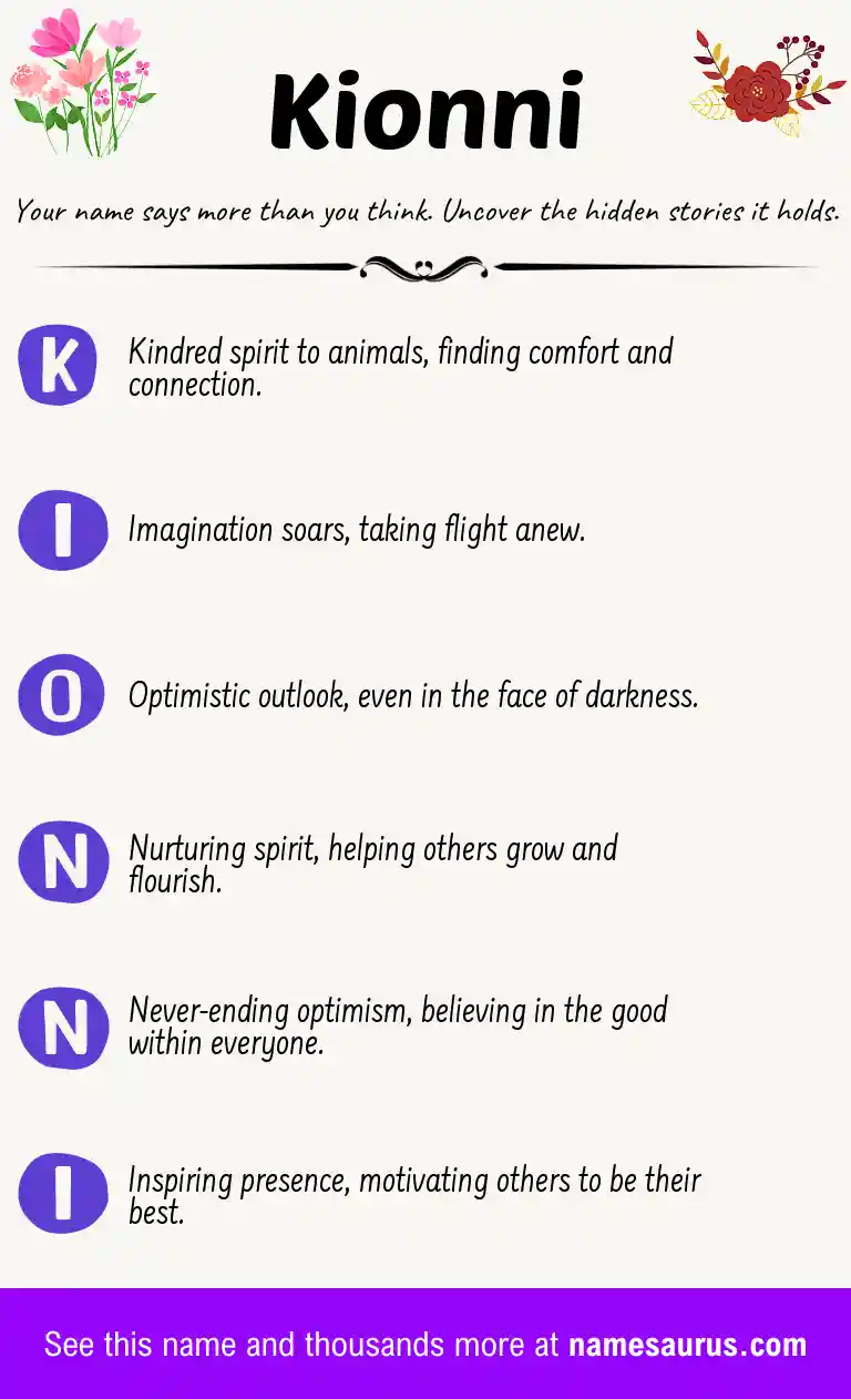 Acrostic poem about Kionni.