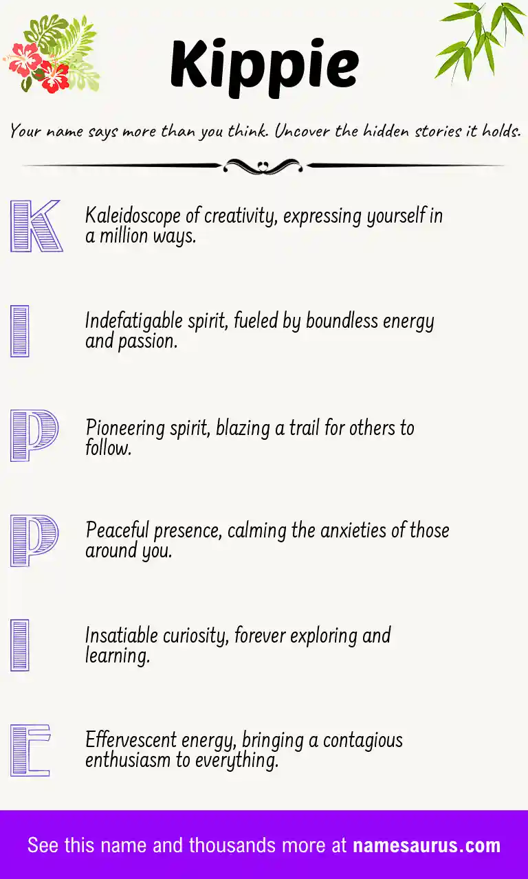 Acrostic poem about Kippie.