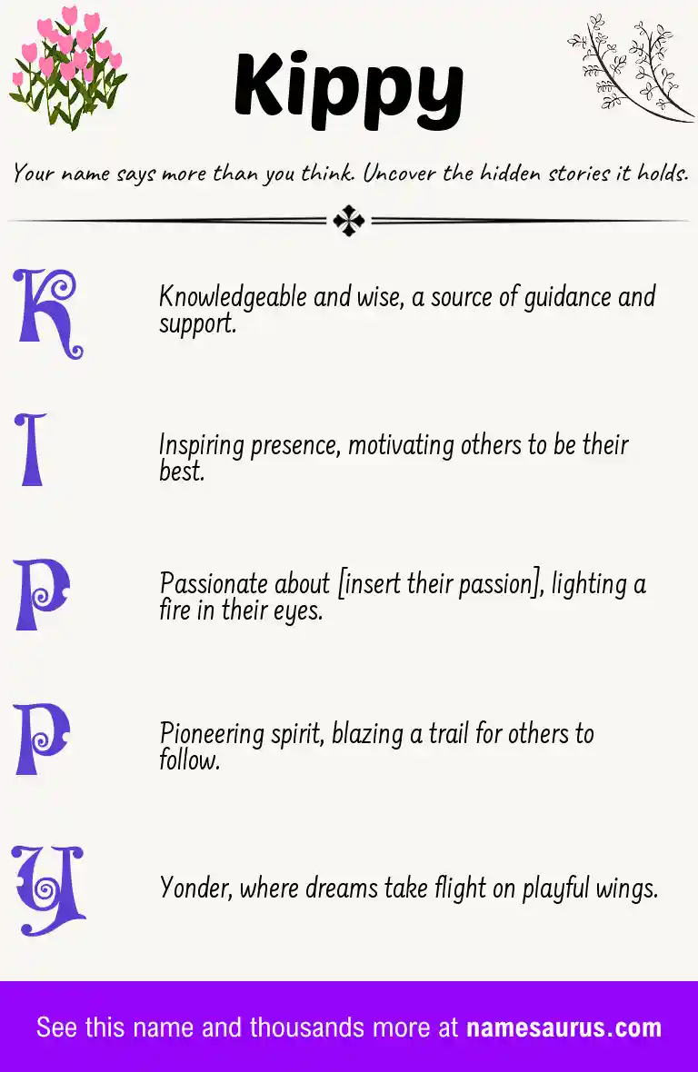 Acrostic poem about Kippy.