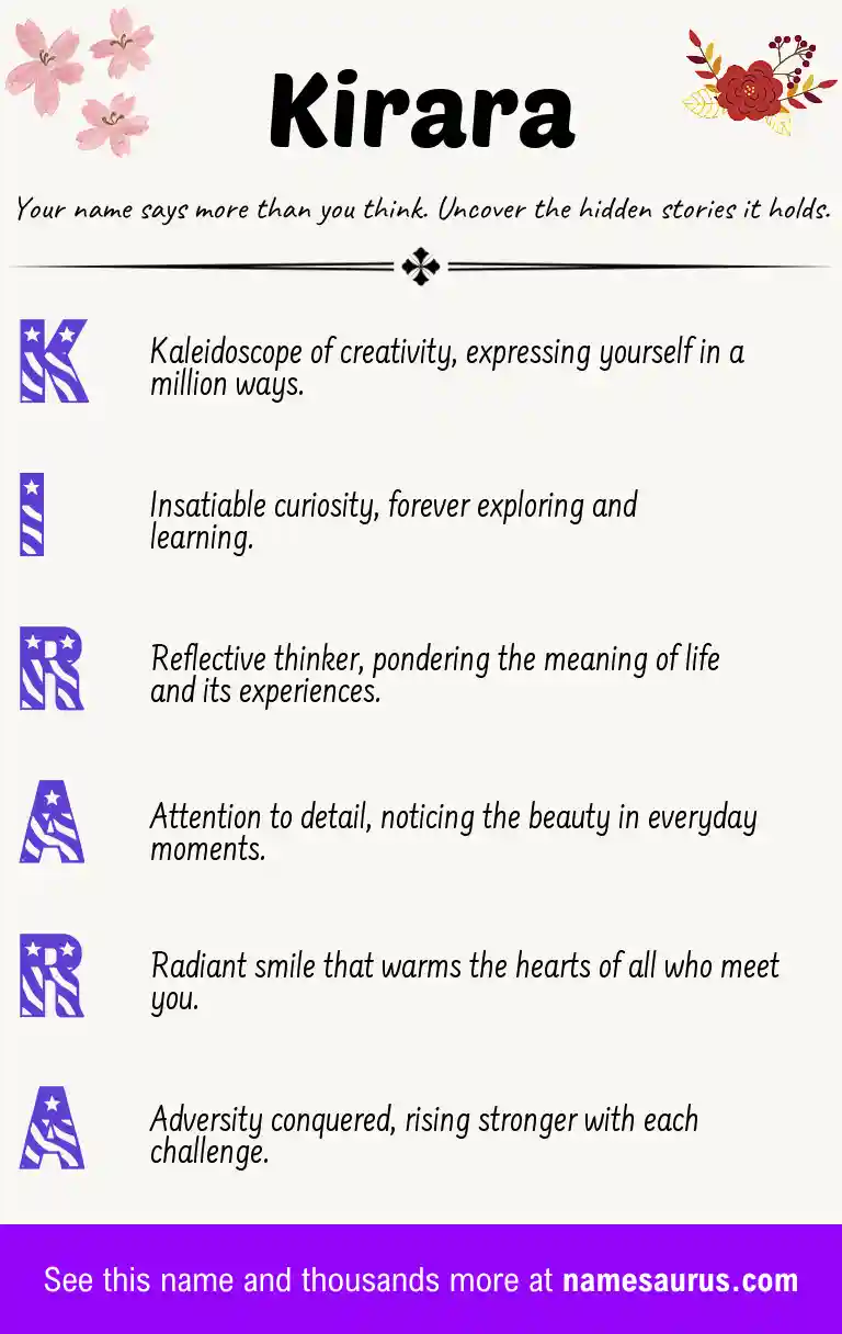 Acrostic poem about Kirara.
