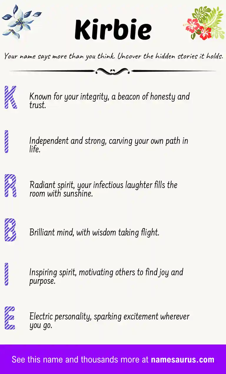 Acrostic poem about Kirbie.