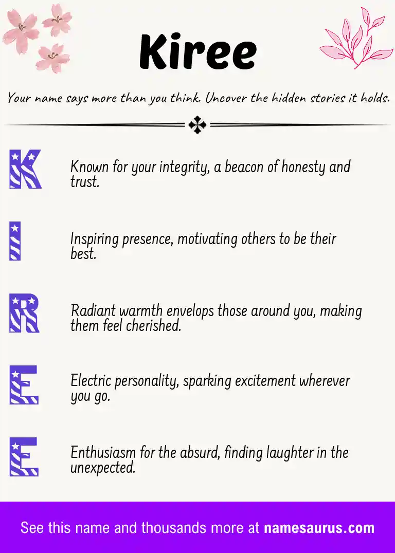 Acrostic poem about Kiree.