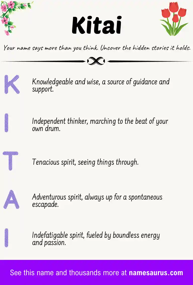 Acrostic poem about Kitai.