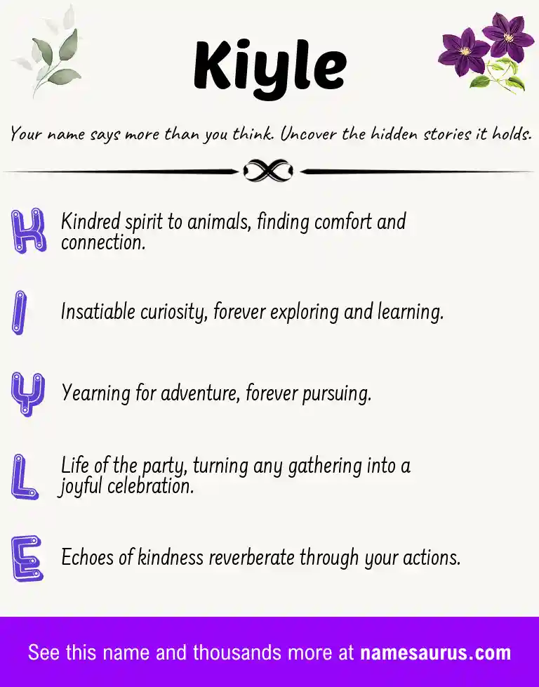 Acrostic poem about Kiyle.