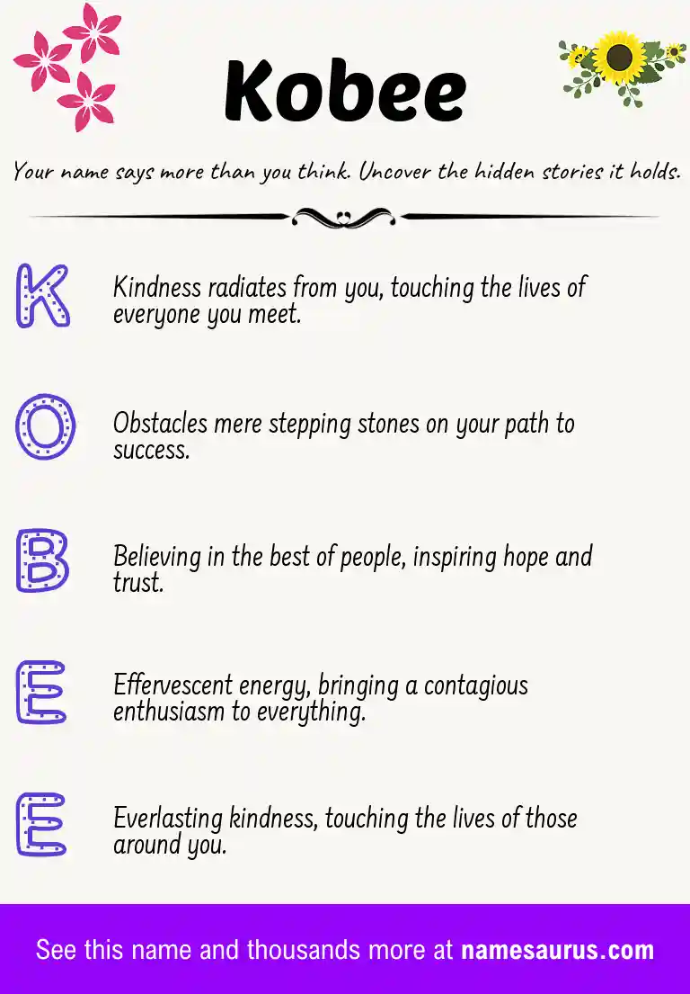 Acrostic poem about Kobee.