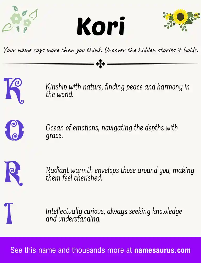 Acrostic poem about Kori.