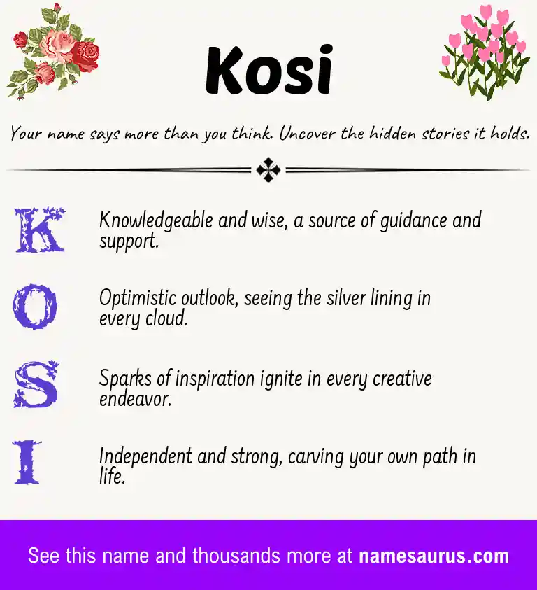 Acrostic poem about Kosi.