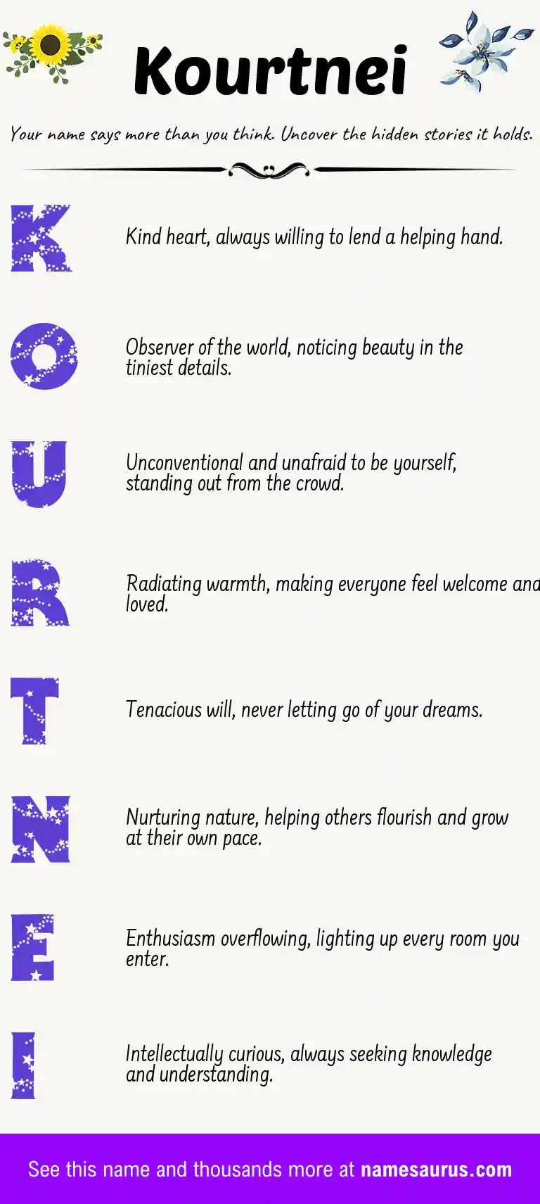 Acrostic poem about Kourtnei.