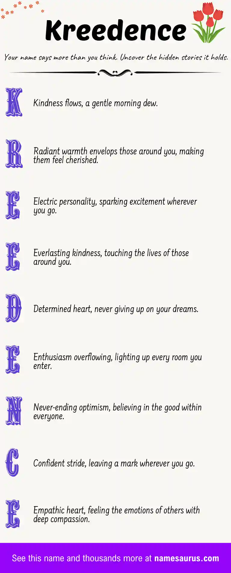 Acrostic poem about Kreedence.