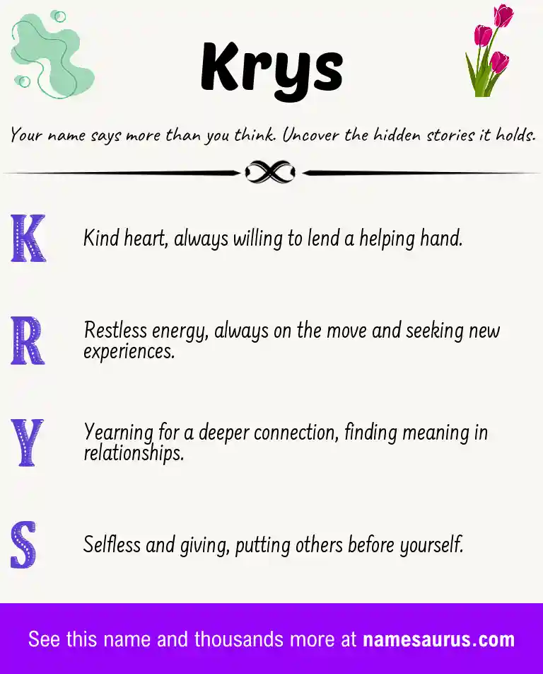 Acrostic poem about Krys.
