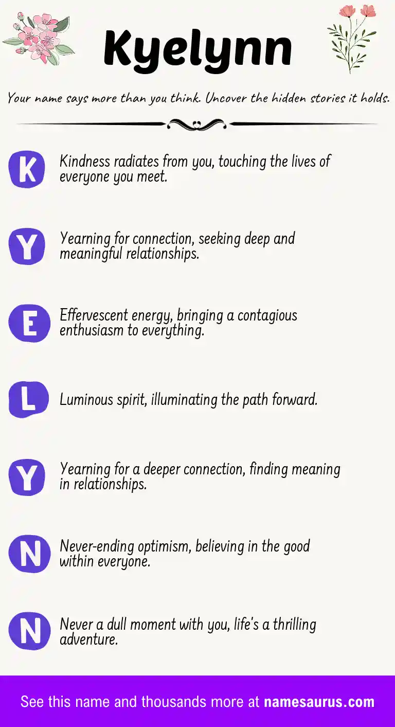 Acrostic poem about Kyelynn.