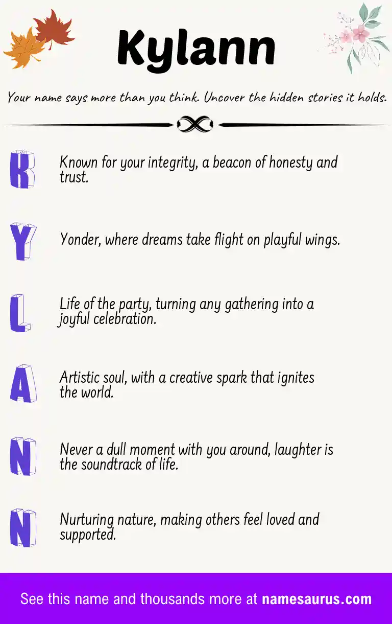 Acrostic poem about Kylann.