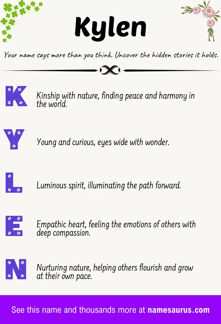 Acrostic poem about Kylen.