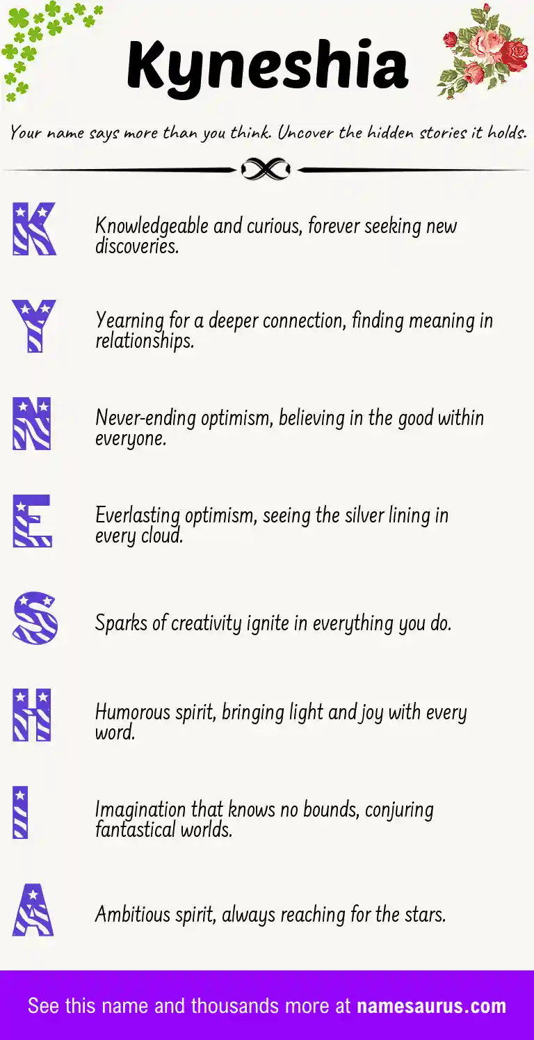 Acrostic poem about Kyneshia.