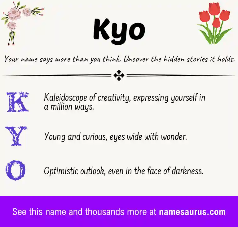 Acrostic poem about Kyo.