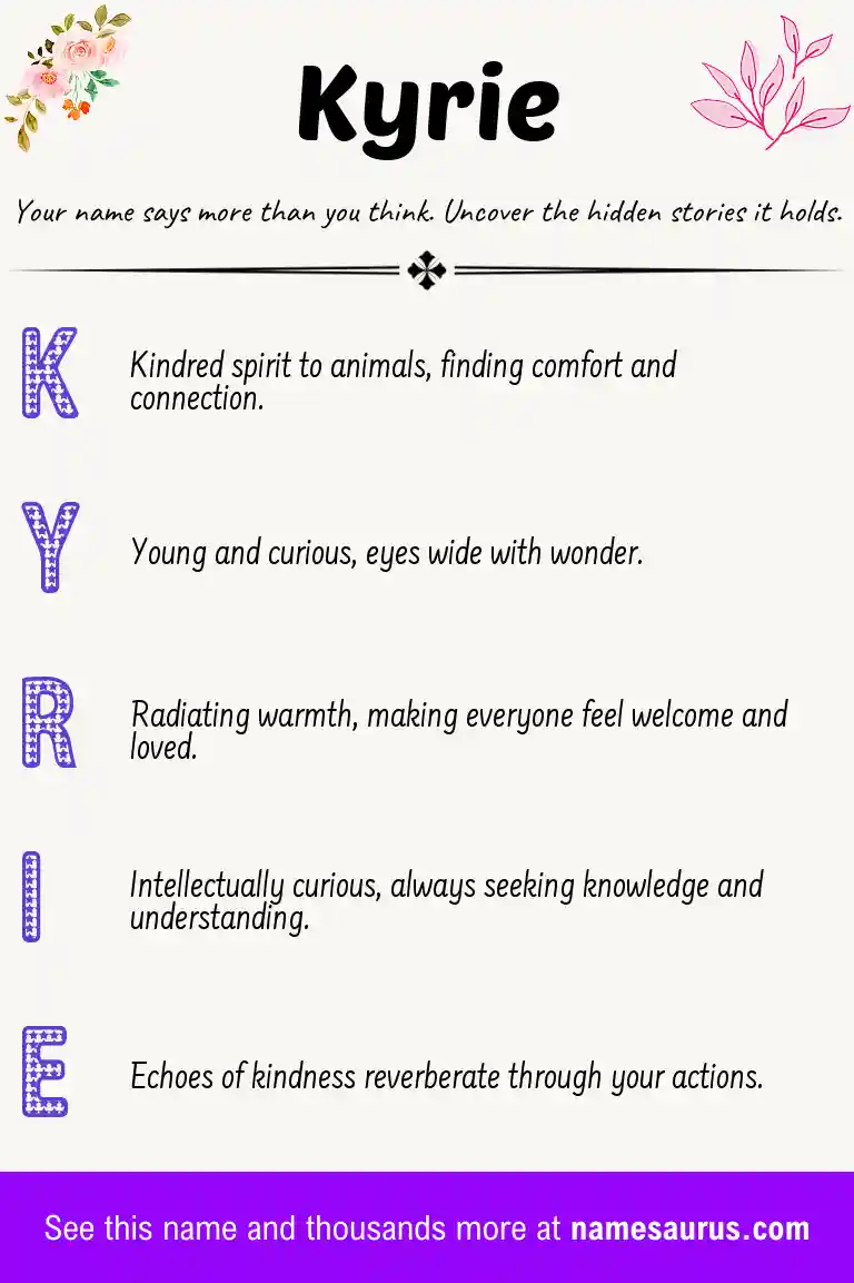 Acrostic poem about Kyrie.