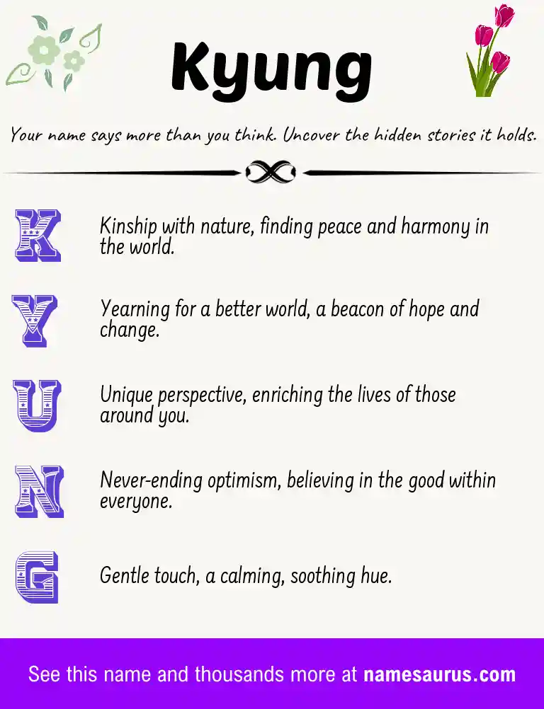 Acrostic poem about Kyung.