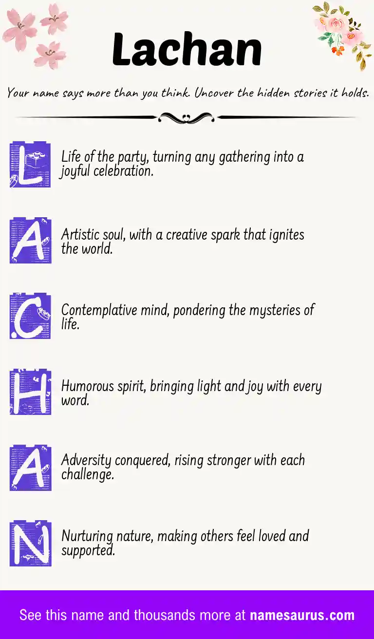 Acrostic poem about Lachan.