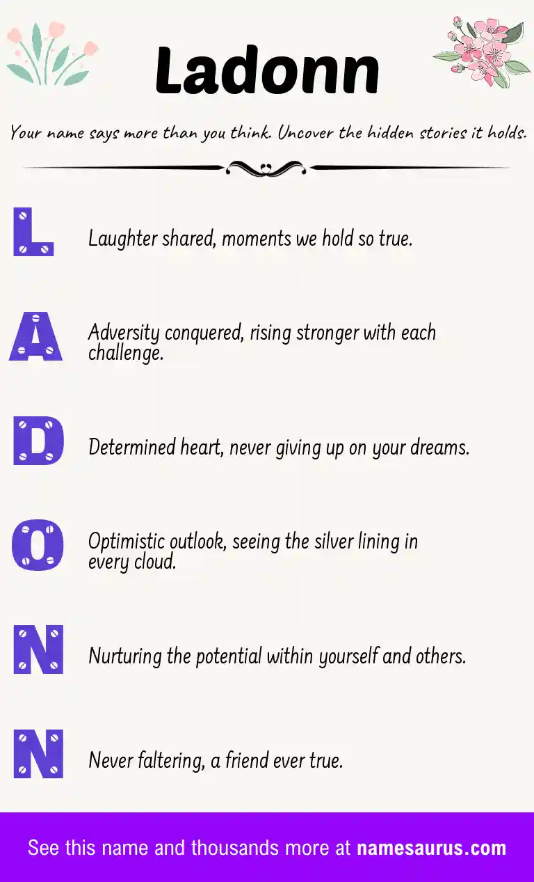 Acrostic poem about Ladonn.