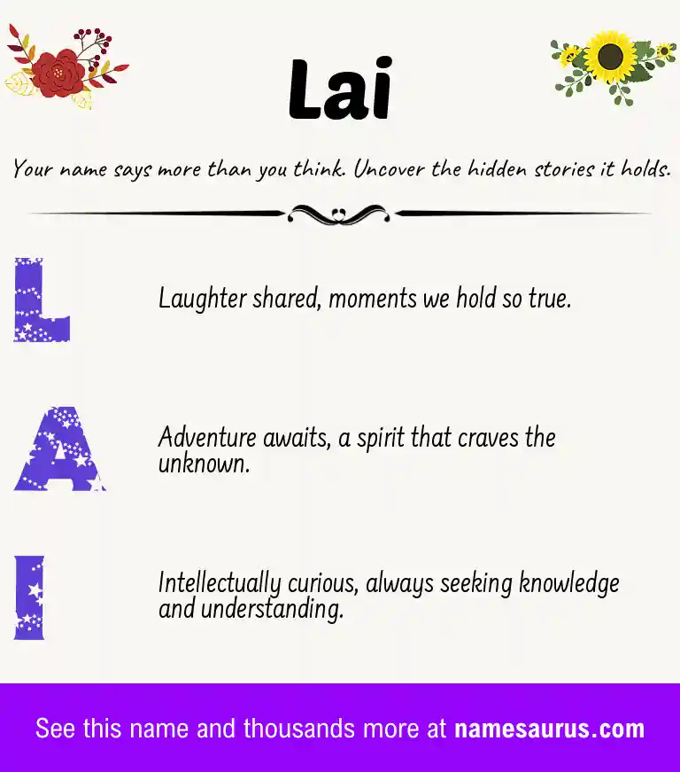 Acrostic poem about Lai.