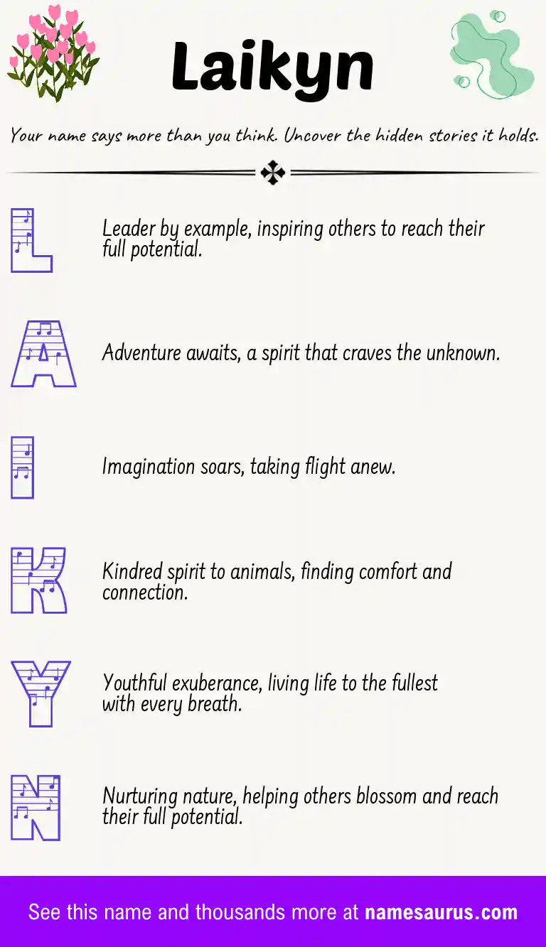 Acrostic poem about Laikyn.