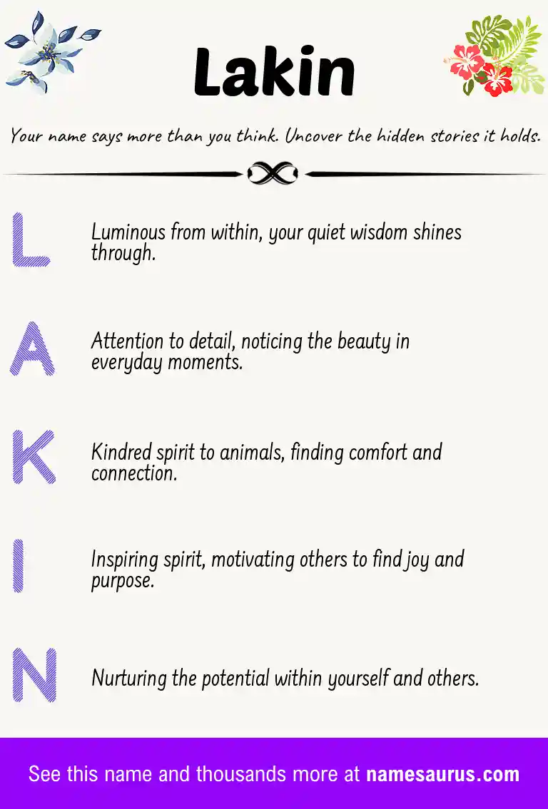 Acrostic poem about Lakin.