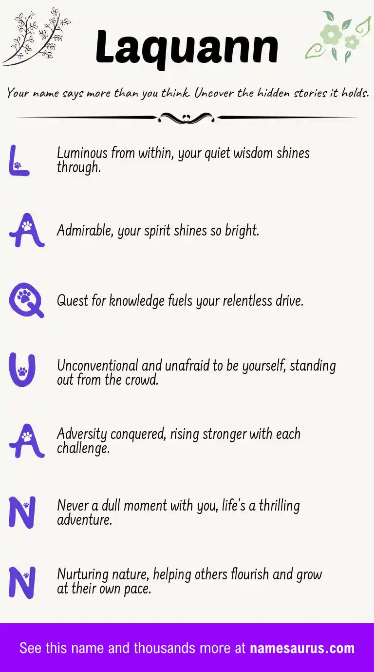 Acrostic poem about Laquann.