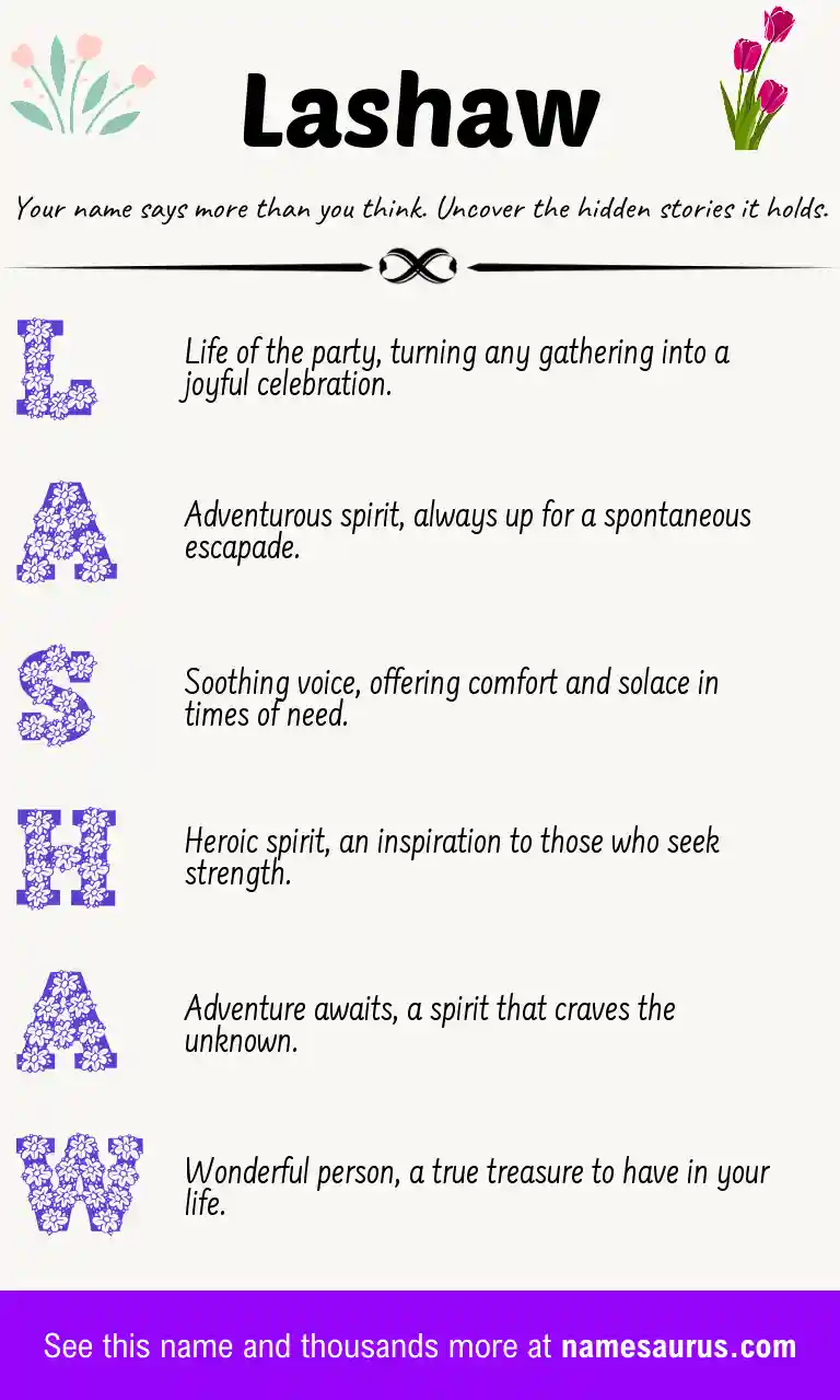 Acrostic poem about Lashaw.