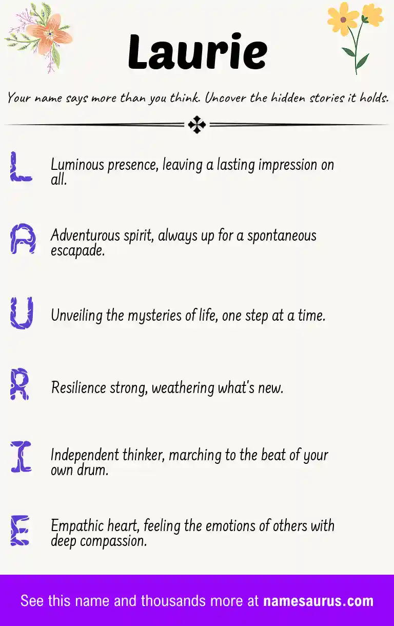 Acrostic poem about Laurie.