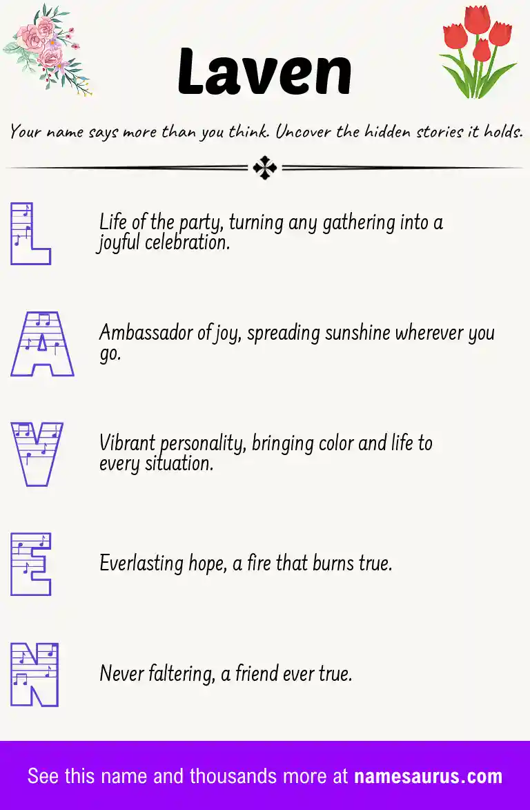 Acrostic poem about Laven.