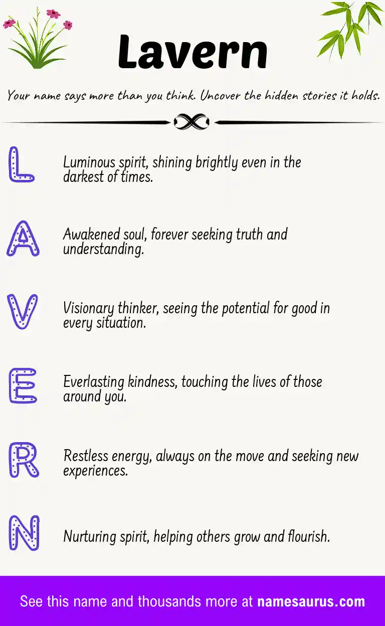 Acrostic poem about Lavern.