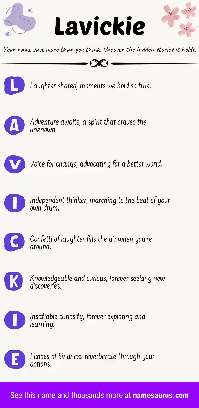 Acrostic poem about Lavickie.