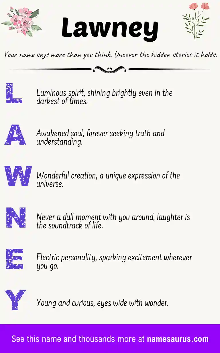 Acrostic poem about Lawney.