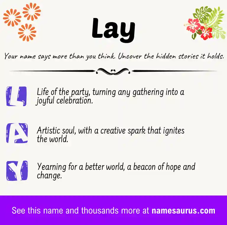 Acrostic poem about Lay.