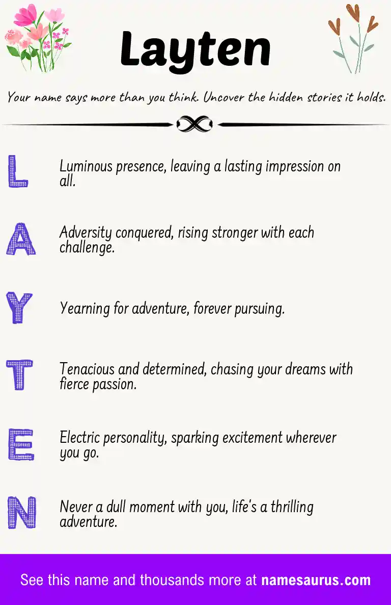 Acrostic poem about Layten.