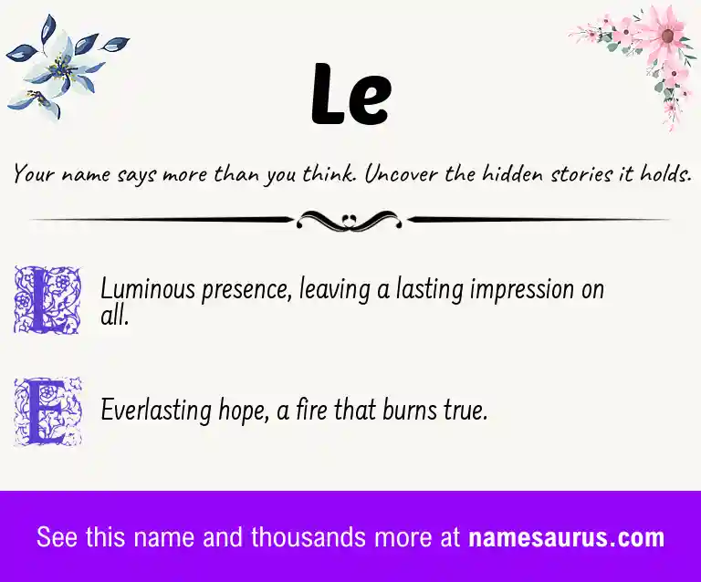 Acrostic poem about Le.