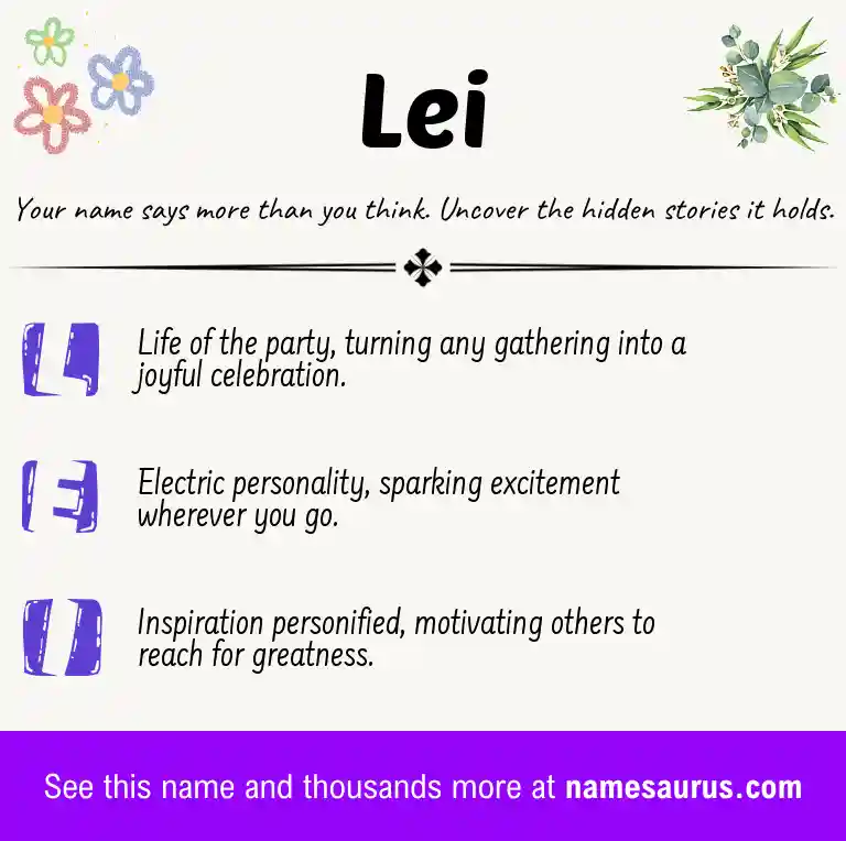 Acrostic poem about Lei.