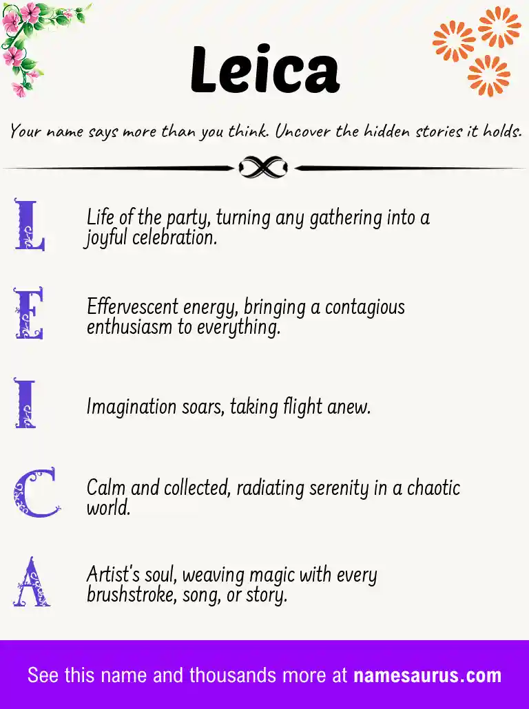 Acrostic poem about Leica.