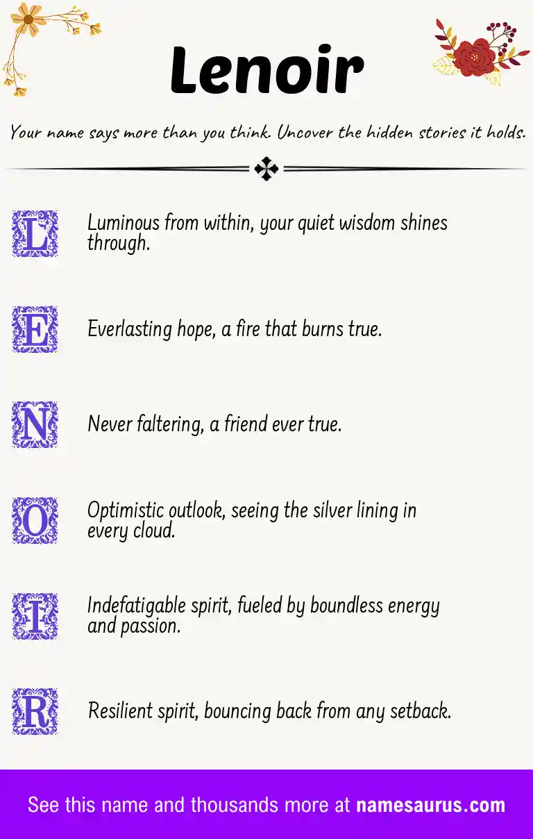 Acrostic poem about Lenoir.