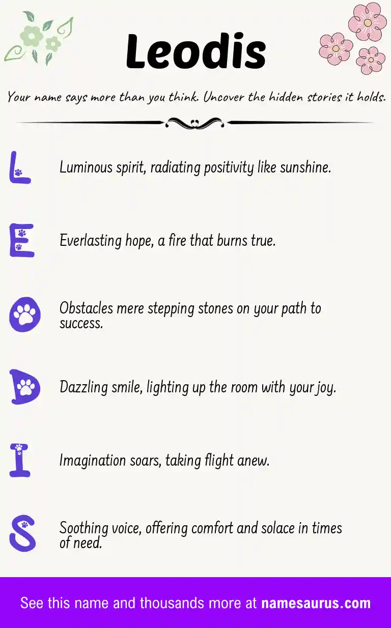 Acrostic poem about Leodis.