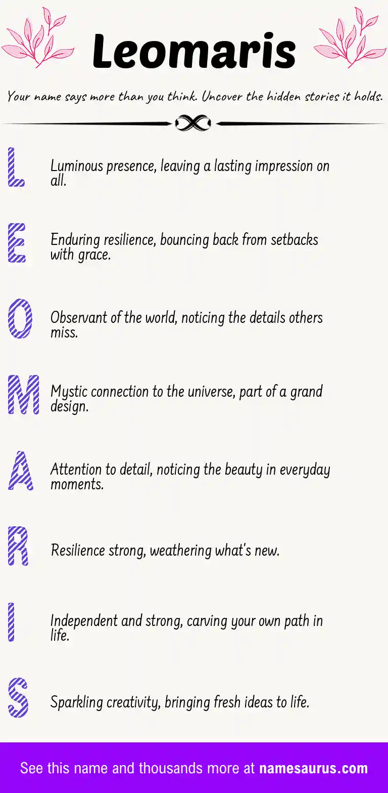 Acrostic poem about Leomaris.