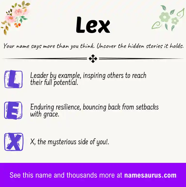 Acrostic poem about Lex.