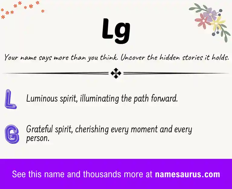 Acrostic poem about Lg.