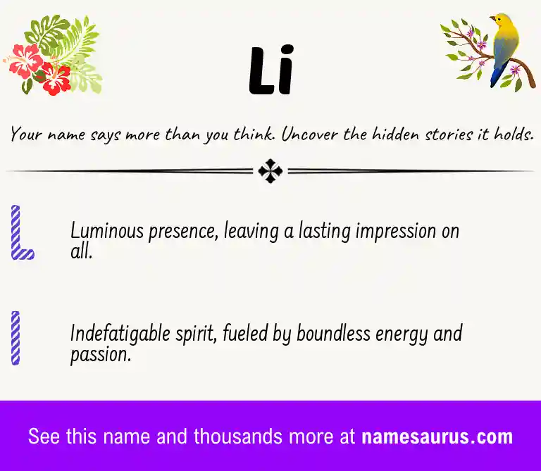 Acrostic poem about Li.