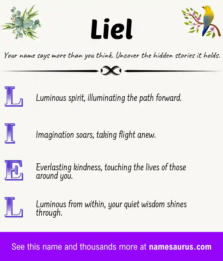 Acrostic poem about Liel.