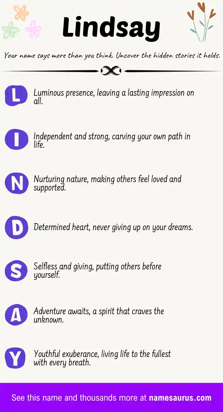 Acrostic poem about Lindsay.