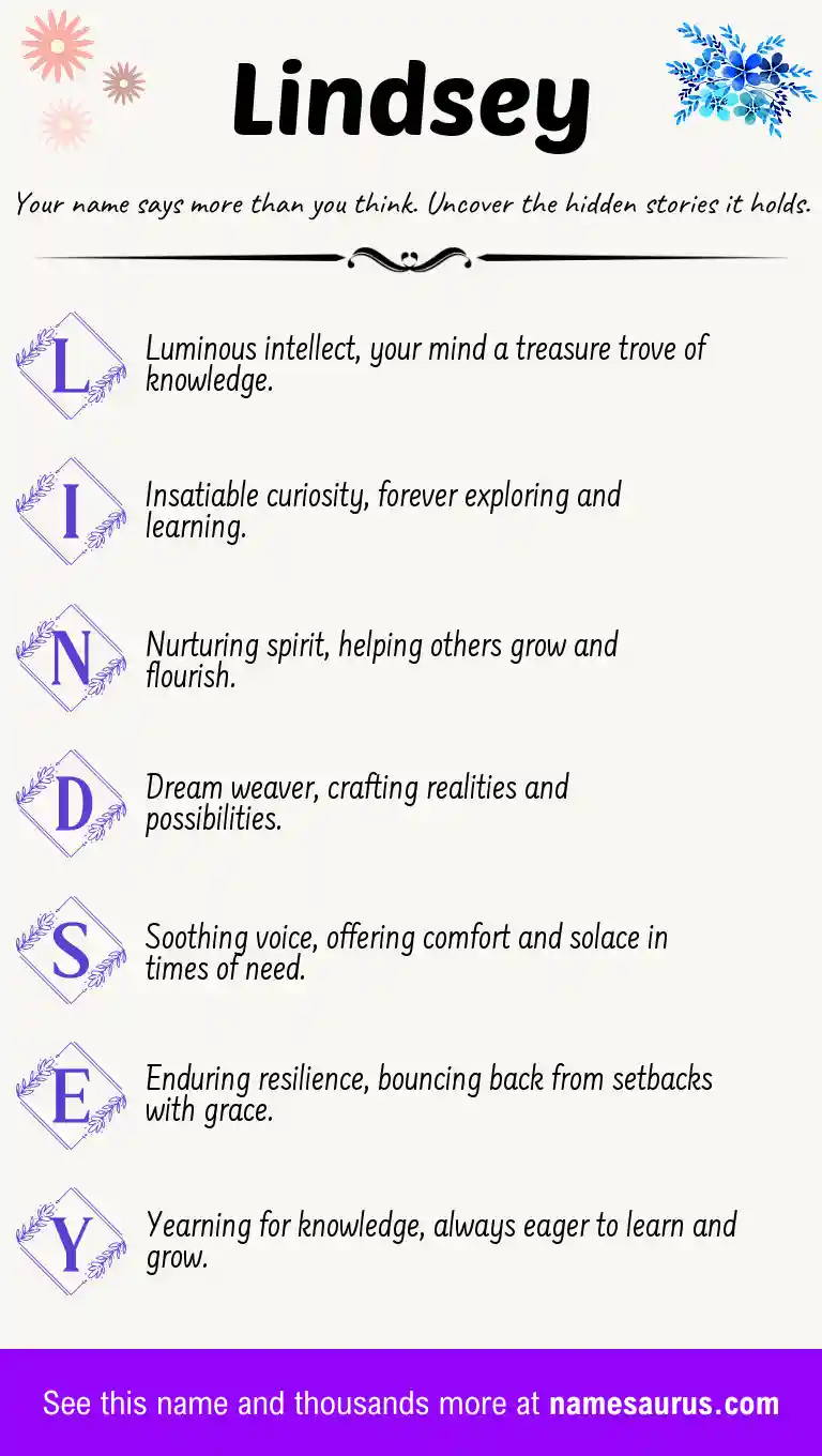 Acrostic poem about Lindsey.
