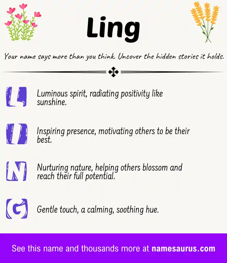 Acrostic poem about Ling.